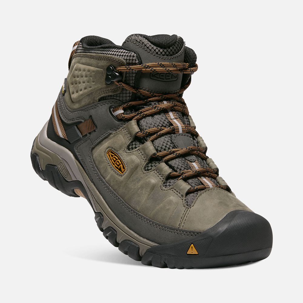 Botas de Seguridad Keen Mexico Verde Oliva/Negros - Hombre Targhee Iii Waterproof Mid Wide - FN63910